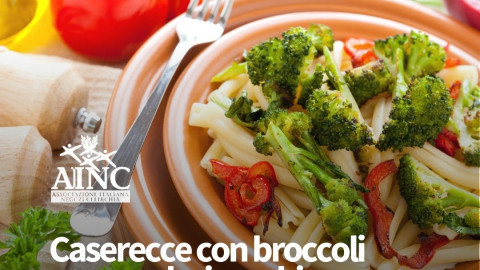 Le ricette senza glutine: Caserecce con broccoli e pomodori secchi