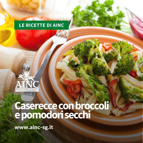 Le ricette senza glutine: Caserecce con broccoli e pomodori secchi