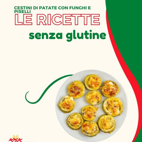 Cestini di patate con funghi e piselli