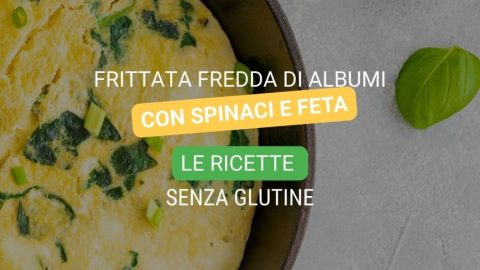 Frittata fredda di albumi con spinaci e feta