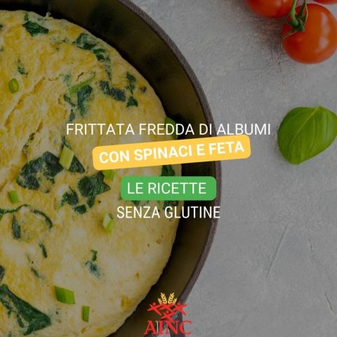 Frittata fredda di albumi con spinaci e feta