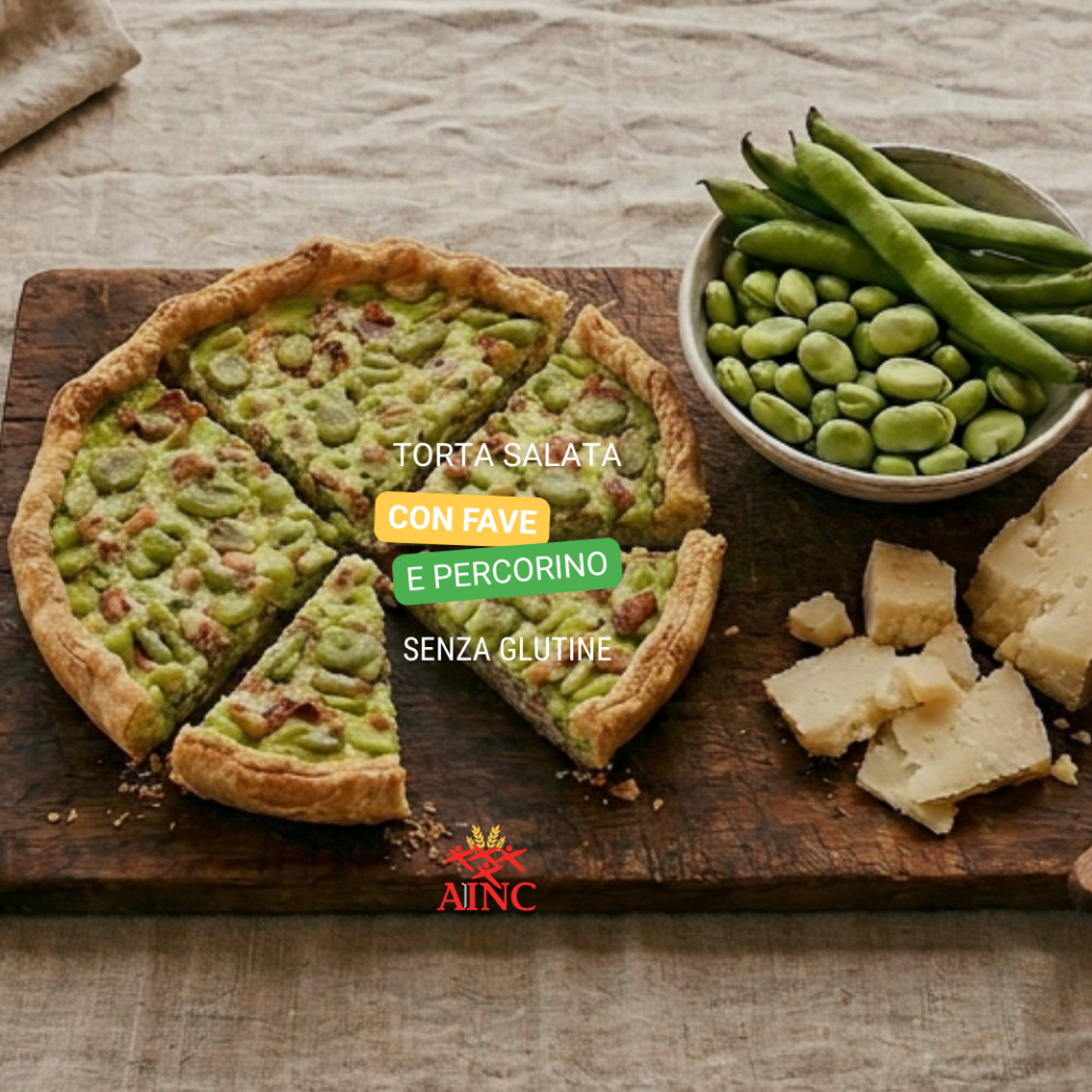 torta salata fave e pecorino