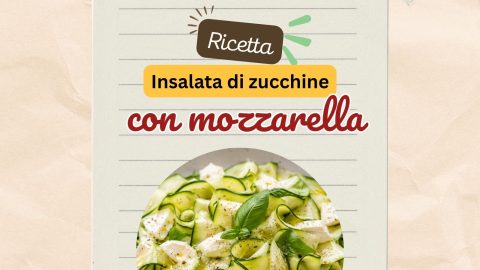 Insalata di zucchine con mozzarella