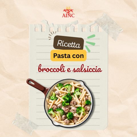 Pasta con broccoli e salsiccia senza glutine